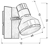 Kinkiet Sortha metalowy regulowany LED do łazienki nad lustro Candellux