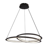 Lampa wisząca Callas czarna pierścieniowa do jadalni LED zmienna barwa światła