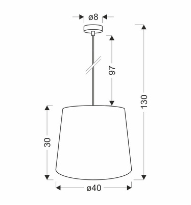Lampa Wisząca Czarny 1X40W E27 Abażur Beżowy Jutland