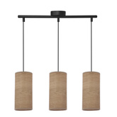 Lampa wisząca z abażurami Ballo czarna potrójna do jadalni
