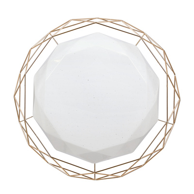 Plafon LED Sven okrągły do salonu 43cm 24W złoty 4000K