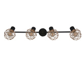 Lampa sufitowa Acrobat listwa ze szklanymi kloszami regulowana 4-punktowa