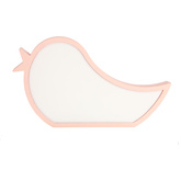Lampka Bird do pokoju dziecięcego lampka nocna LED ptaszek różowa