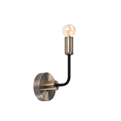 Kinkiet Saga loft metalowy czarno‑patynowy do salonu i sypialni E14 IP20