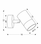 Kinkiet Tobi biało złoty metalowy regulowany do salonu GU10 1x15W
