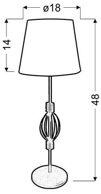 Lampka nocna Rosette pomarańczowy abażur metalowa klasyczna E14