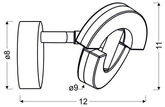 Kinkiet chrom LED lampa ścienna Morris 91-67470