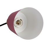 Lampa wisząca Faro Ledea różowa metalowa z drewnem pojedyncza do salonu