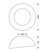 Plafon LED Trento okrągły 35 cm biało-drewniany 18W 4000K