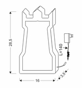 Lampka Tower do pokoju dziecięcego LED 11W 3000K zintegrowana