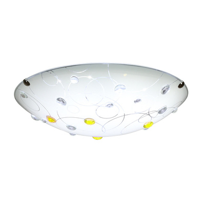 Plafon Floki okrągły 30 cm biały do salonu kuchni łazienki E27