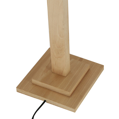 Lampa podłogowa ALSET klasyczna LED do salonu i sypialni drewniana