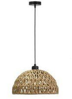 Lampa wisząca z abażurem Balli beżowy abażur do jadalni E27 pojedyncza