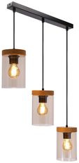 Lampa wisząca Wels szklana potrójna nad stół do kuchni i jadalni E27