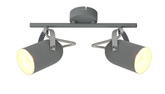 Lampa sufitowa Gray listwa regulowana 2-punktowa do korytarza metalowa