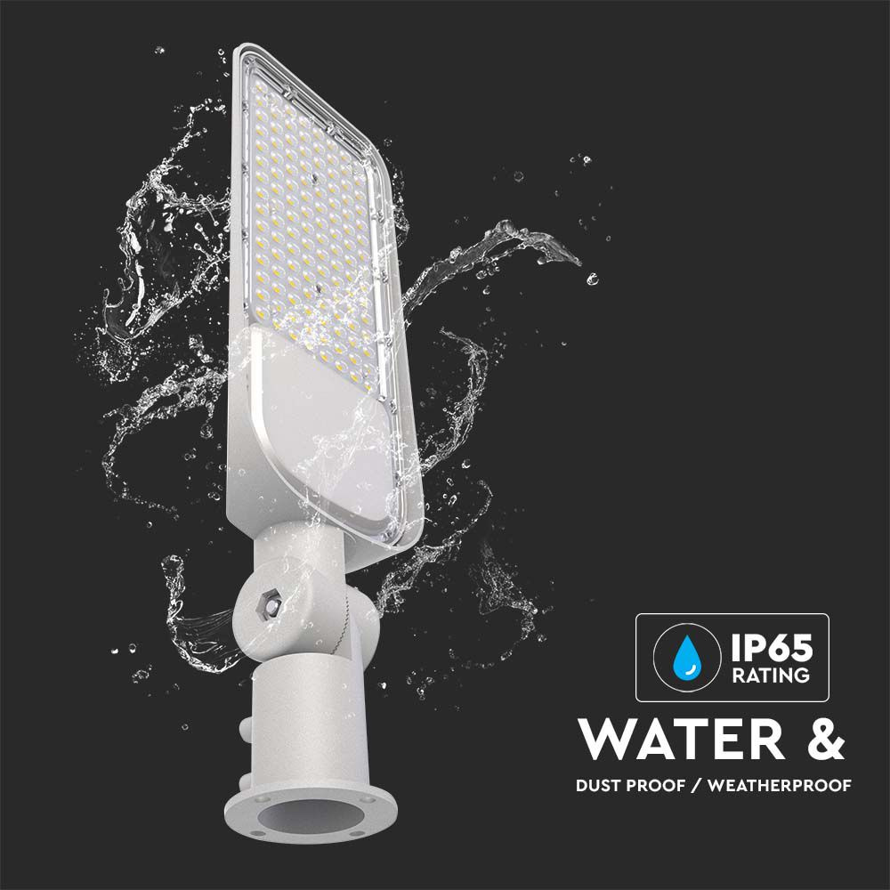 50W Lampa uliczna LED z czujnikiem i regulowanym uchwytem / Chip SAMSUNG / Barwa:4000K / Obudowa: Szara