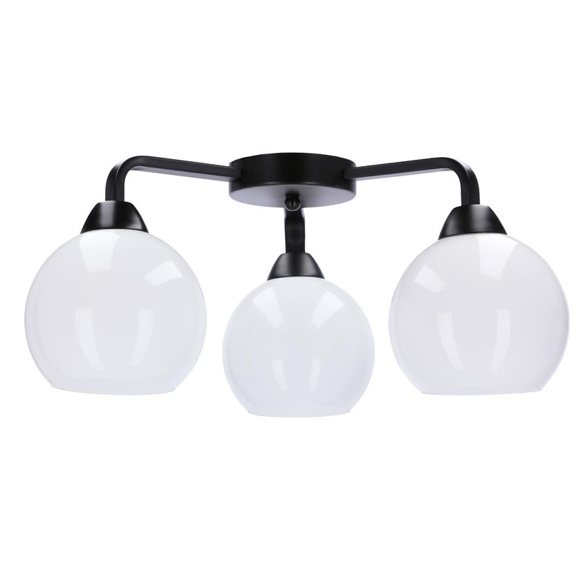 Lampa sufitowa Caldera ze szklanymi kloszami 3-punktowa do kuchni