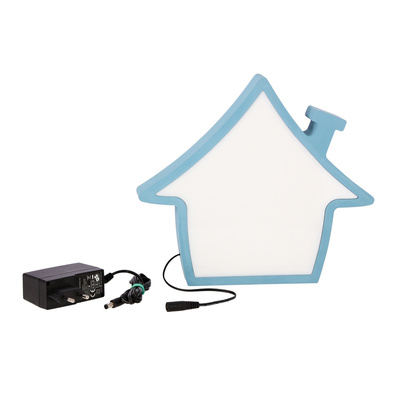 Lampka House IQ Kids domek LED do pokoju dziecięcego niebieska
