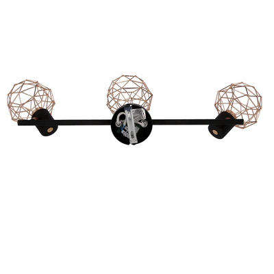 Lampa sufitowa Acrobat listwa ze szklanymi kloszami regulowana 3-punktowa