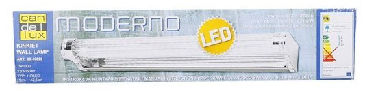 Kinkiet MODERNO nad lustro LED łazienkowy IP20 chrom 42,5 cm