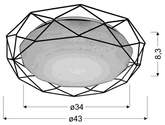 Plafon LED Sven okrągły 43 cm 4000K srebrny Candellux