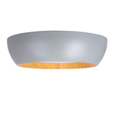 Plafon LED ABRUZZO okrągły 40 cm 4000K szaro-drewniany do kuchni i łazienki