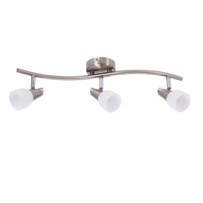 Lampa sufitowa SELIA listwa ze szklanymi kloszami regulowana 3-punktowa