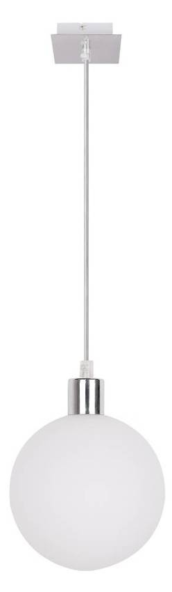 Lampa wisząca Oden kula szklana biała 15 cm pojedyncza do salonu