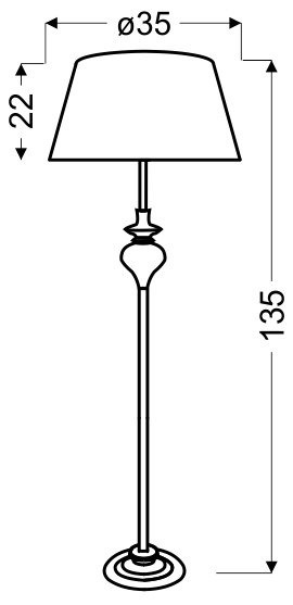 Lampa podłogowa Gillenia z abażurem do salonu 1-punktowa E27