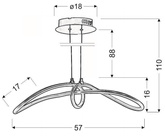 Lampa wisząca Slash srebrna regulowana LED do salonu Candellux