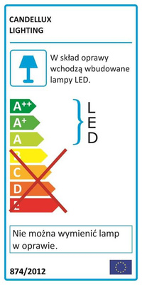 Kinkiet łazienkowy DAPHNE nad lustro LED 4000K 7W chrom biały