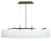 Lampa wisząca Berg potrójna z abażurem białym do salonu 4xE14 metal tkanina