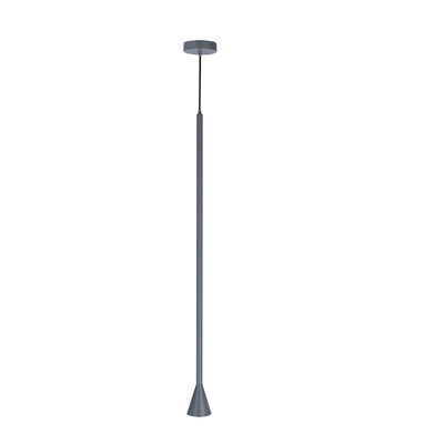 Lampa wisząca tuba Tucson szara metalowa GU10 pojedyncza