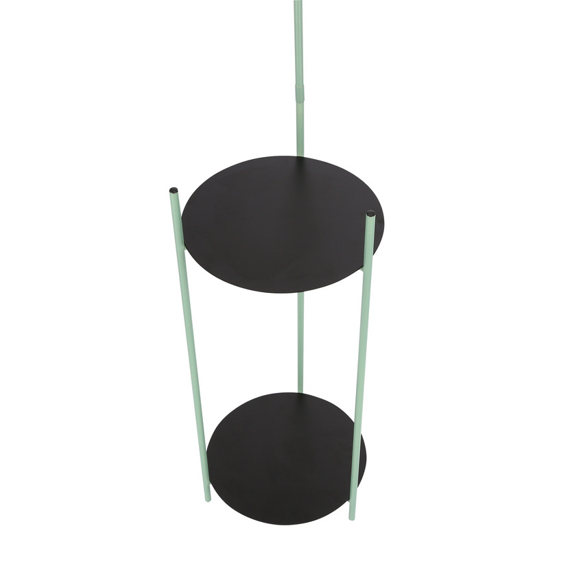 Lampa podłogowa Walk z półką do salonu 1-punktowa metalowa