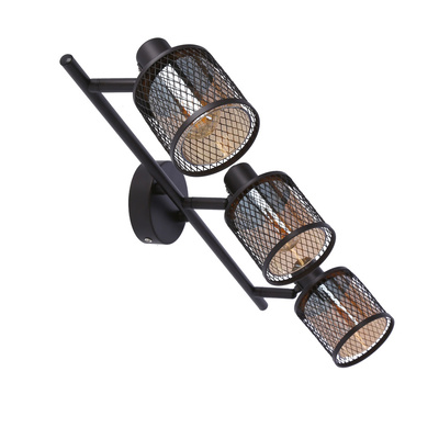Lampa sufitowa Canabera listwa ze szklanymi kloszami regulowana 3-punktowa