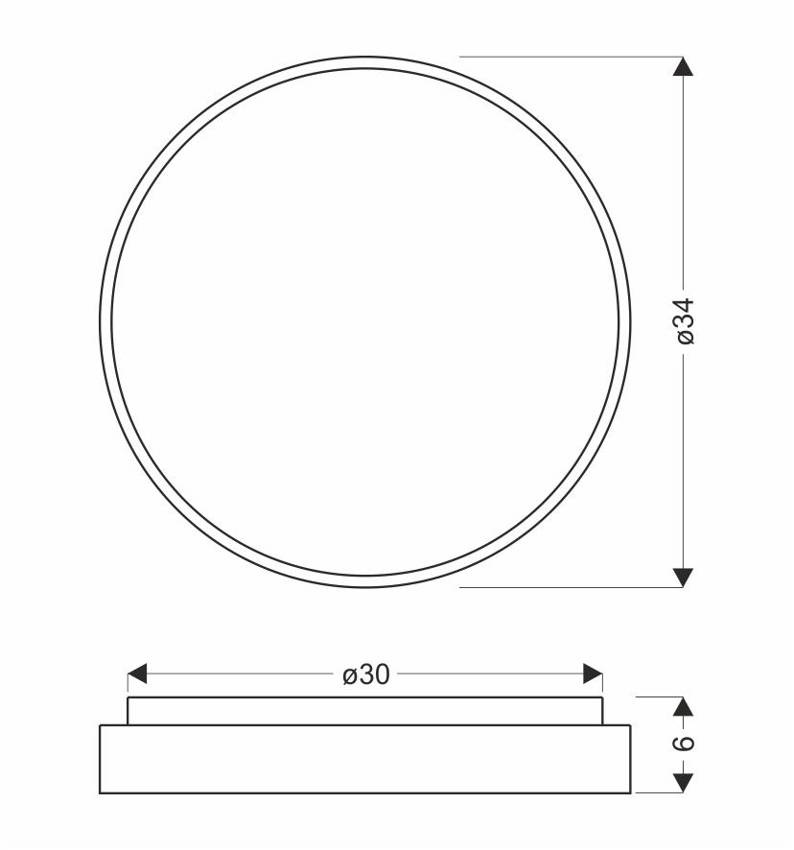 Plafon LED Texas okrągły biały 34 cm 4000K IP20