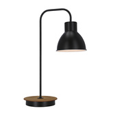 Lampka nocna Vario loftowa metalowa czarna na biurko E27 Candellux