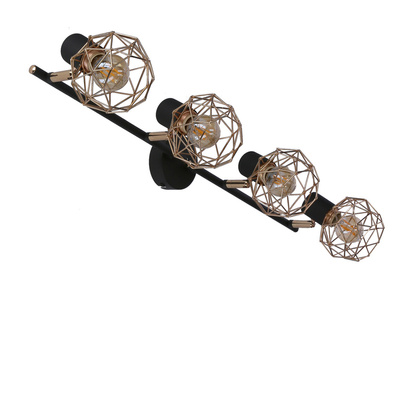 Lampa sufitowa Acrobat listwa ze szklanymi kloszami regulowana 4-punktowa