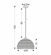 Lampa wisząca z abażurem Balli beżowy abażur do jadalni E27 pojedyncza