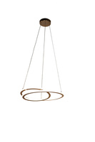 Lampa wisząca Eden złota LED zmienna barwa do salonu z osłonką białą