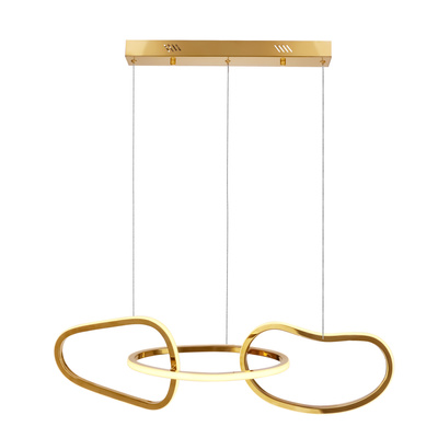 Lampa wisząca ANNELI elegancka – złota nieregularna forma 125 cm – designerska lampa salonu i jadalni LED 3000K