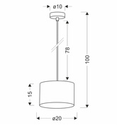 Lampa wisząca z abażurem Pandy nowoczesna czarna do jadalni E27