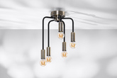 Lampa sufitowa Saga 5-punktowa do salonu metalowa