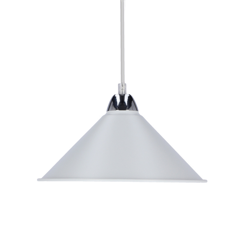Lampa wisząca Avola metalowa do jadalni biały klosz pojedyncza E27