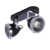Crazy lampa sufitowa listwa czarny 2x15w gu10 klosz bezbarwny