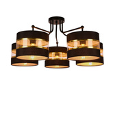 Lampa sufitowa Andy z abażurami 5-punktowa do salonu