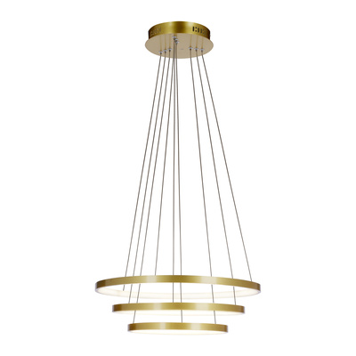 Lampa wisząca Lune złota LED 60W okrągła 50 cm nowoczesna
