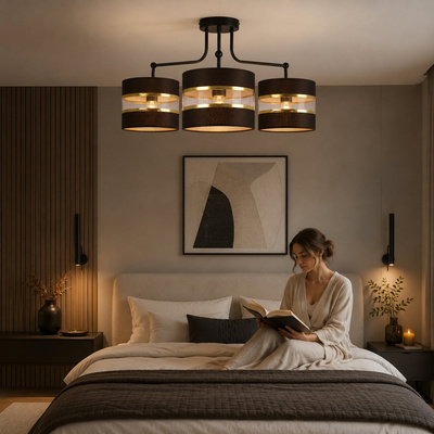 Lampa sufitowa Andy z abażurami 3-punktowa do salonu