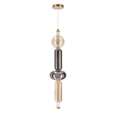 Lampa wisząca Kelly szklana złota pojedyncza LED 9,5W 2700K