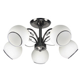 Lampa sufitowa Graphite ze szklanymi kloszami 5-punktowa do salonu